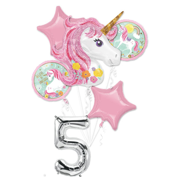 Unicorn Bouquets Balloons for 5th Birthday - Balloonice