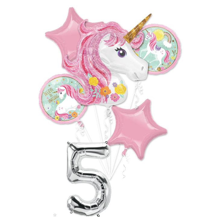 Unicorn Bouquets Balloons for 5th Birthday - Balloonice