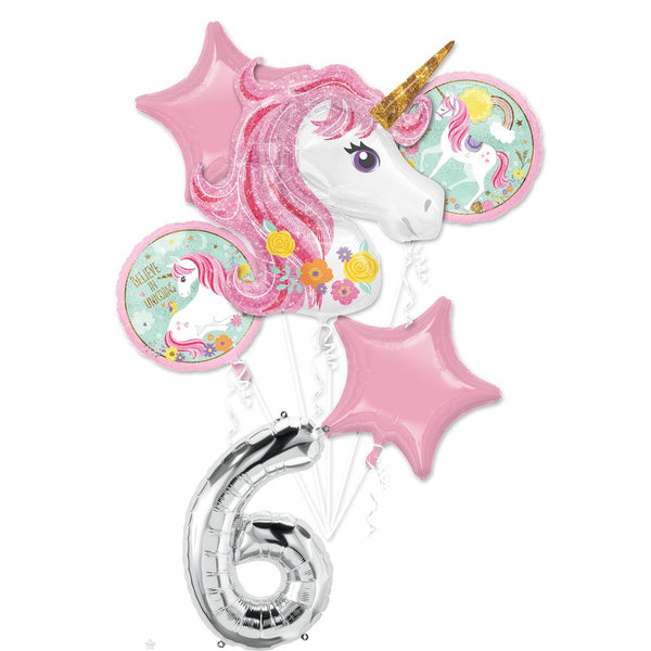 Unicorn Bouquets Balloons for 6th Birthday - Balloonice