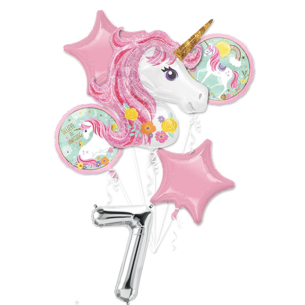 Unicorn Bouquets Balloons for 7th Birthday - Balloonice
