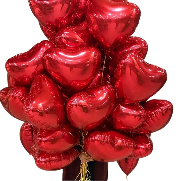 Red Heart Balloon Bouquet 20pcs - Balloonice