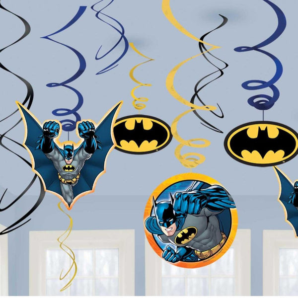 Batman Swirl Decoration Pack 12pcs