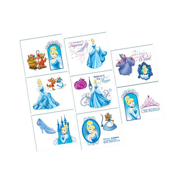 Disney Cinderella Tattoo Favors 8 Sheets