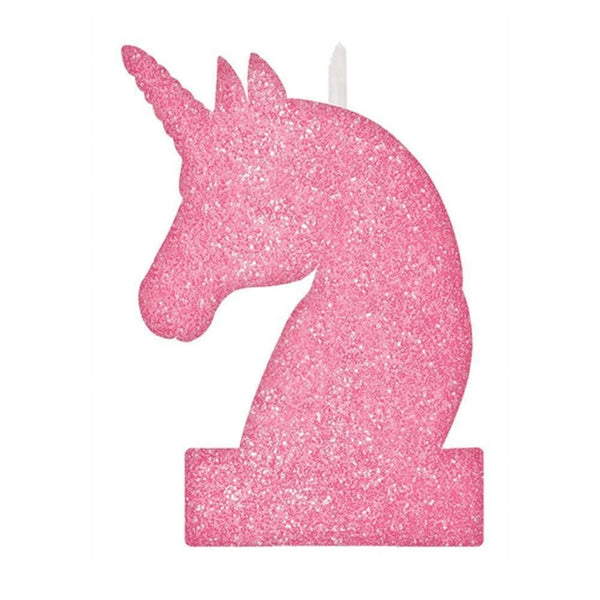 Glitter Magical Unicorn Birthday Candle