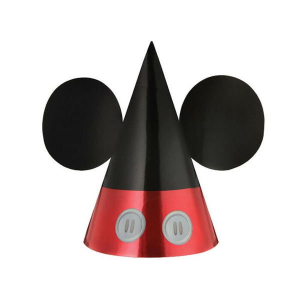 Mickey Mouse Paper Cone Hats 8pcs